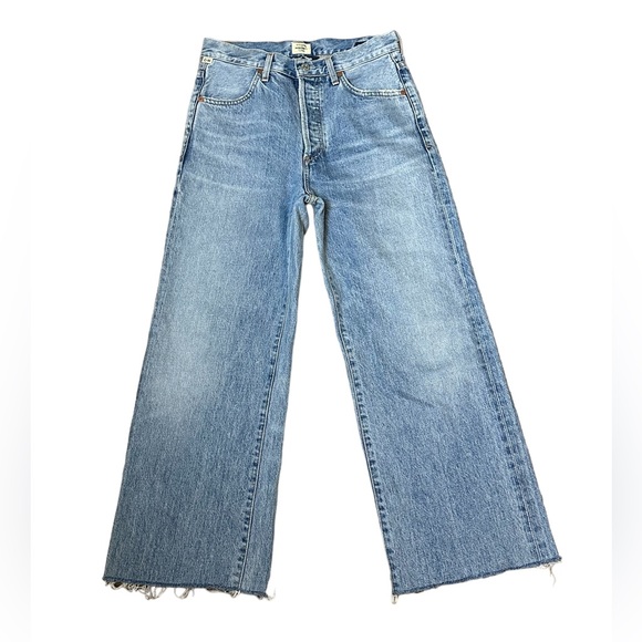 Citizens Of Humanity Denim - Citizens Of Humanity Annina Trouser Jeans Wide Leg Crops Size 25